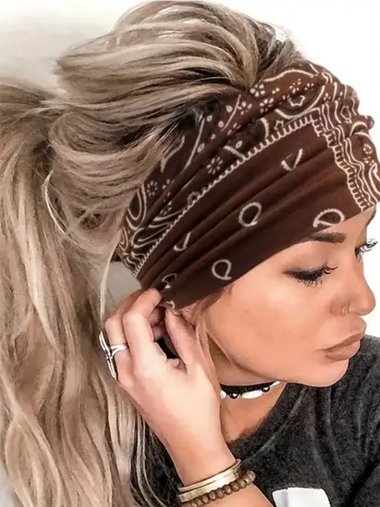 Accessories - Women’s brown bandana headband
